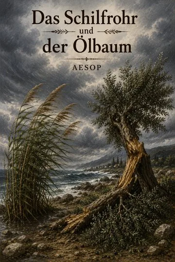 Buchumschlag von Das Schilfrohr und der Ölbaum von Aesop