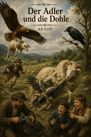Der Adler und die Dohle von Aesop