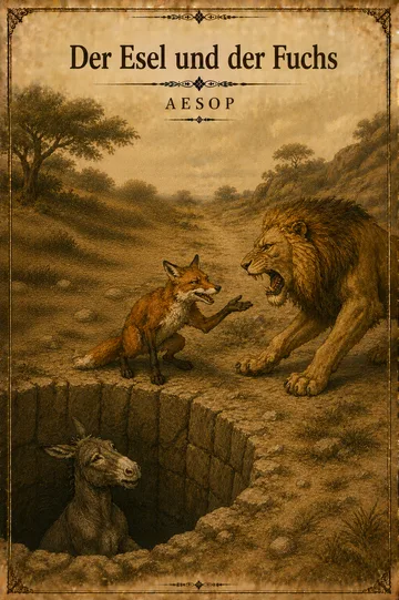 Der Esel und der Fuchs von Aesop – Litarchive.DE Buchumschlag von Der Esel und der Fuchs von Aesop