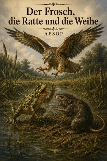 Buchumschlag von Der Frosch, die Ratte und die Weihe von Aesop
