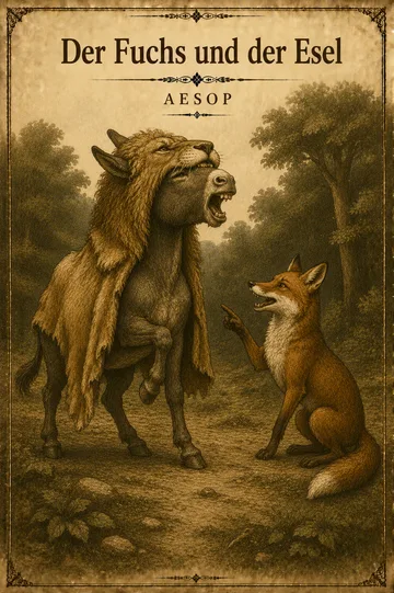 Der Fuchs und der Esel von Aesop – Litarchive.DE Buchumschlag von Der Fuchs und der Esel von Aesop
