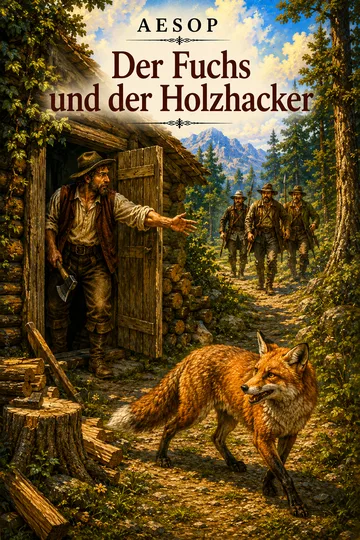 Der Fuchs und der Holzhacker von Aesop