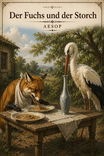 Der Fuchs und der Storch von Aesop