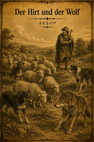 Buchumschlag von Der Hirt und der Wolf von Aesop