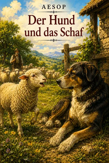 Das Schaf und der Hund von Aesop – Litarchive.DE Buchumschlag von Das Schaf und der Hund von Aesop