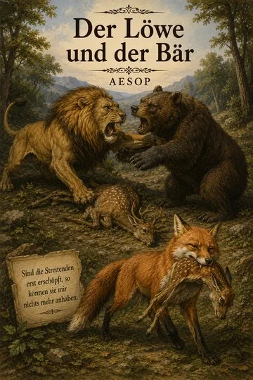 Buchumschlag von Der Löwe und der Bär von Aesop