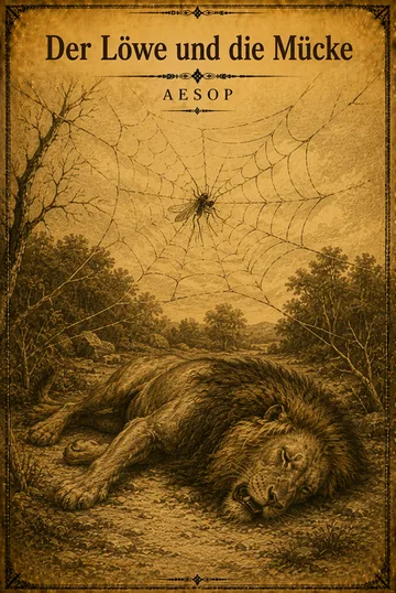 Der Löwe und die Mücke von Aesop – Litarchive.DE Buchumschlag von Der Löwe und die Mücke von Aesop