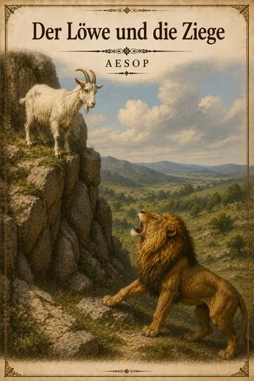 Der Löwe und die Ziege von Aesop