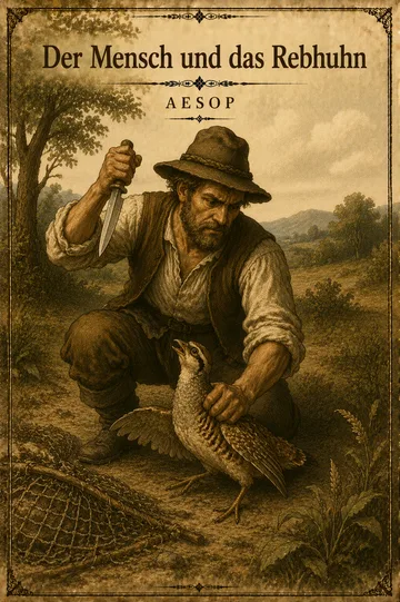 Der Mensch und das Rebhuhn von Aesop – Litarchive.DE Buchumschlag von Der Mensch und das Rebhuhn von Aesop