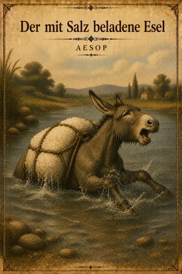 Buchumschlag von Der mit Salz beladene Esel von Aesop