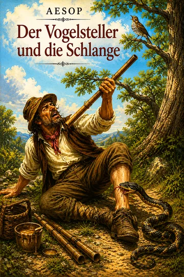 Der Vogelsteller und die Schlange von Aesop