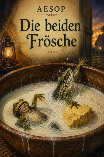 Buchumschlag von Die beiden Frösche von Aesop