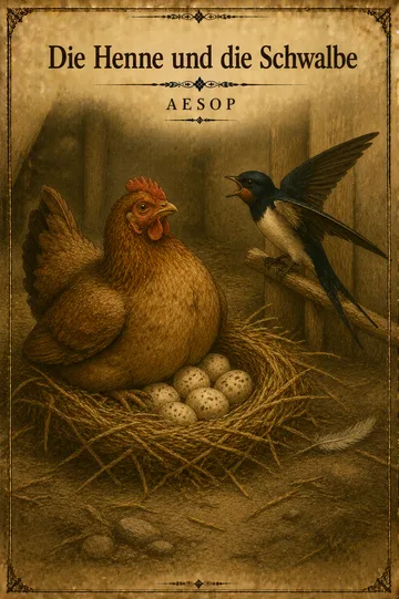 Buchumschlag von Die Henne und die Schwalbe von Aesop