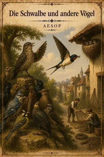 Die Schwalbe und andere Vögel von Aesop