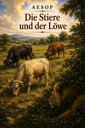 Die Stiere und der Löwe von Aesop