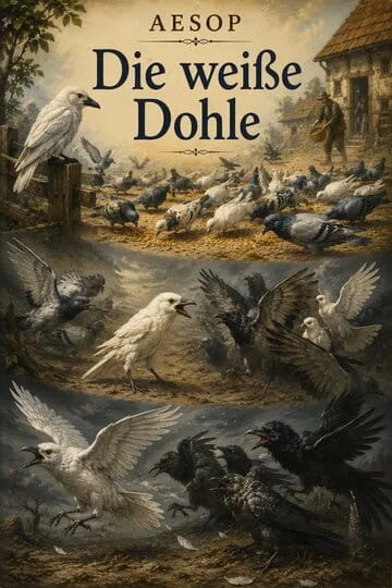 Buchumschlag von Die weiße Dohle von Aesop