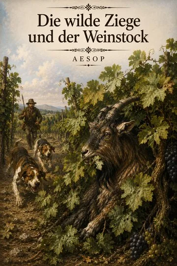 Die wilde Ziege und der Weinstock von Aesop
