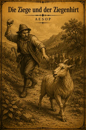 Die Ziege und der Ziegenhirt von Aesop – Litarchive.DE Buchumschlag von Die Ziege und der Ziegenhirt von Aesop