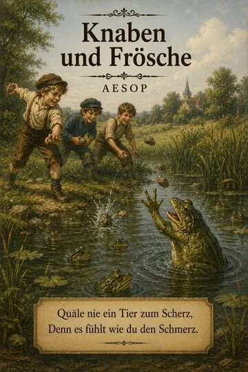 Buchumschlag von Knaben und Frösche von Aesop