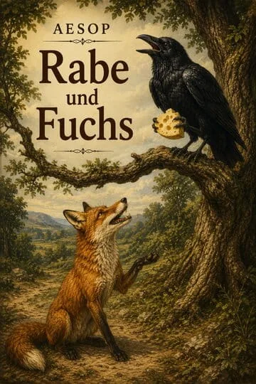 Buchumschlag von Rabe und Fuchs von Aesop