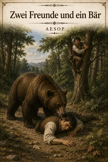 Zwei Freunde und ein Bär von Aesop