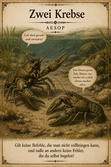 Zwei Krebse von Aesop